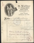 Reklame Karte Bautzen Nota 1919