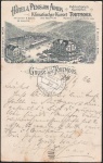 Todtmoos Federlitho 1896 Eisenbahnstation Wehr