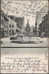 Nürnberg 1906 Tugendbrunnen Parfümerie Friseur