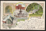 Freiberg Litho 1899 Goldene Pforte Dom Ratskel