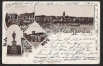 Berlin Spandau Litho 1898 Denkmal Juliusturm .