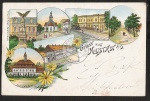 Neustadt a./ Dosse Prignitz Bahnhof Zug Litho