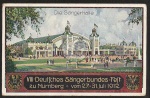 Nürnberg Privatganzsache 1912 Sängerbundesfest