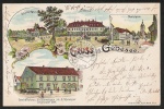 Litho Gebesee Schützenhaus Schloss Markt Gesch