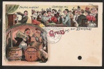 Litho Gruss aus de Bierstadt Bier Braunbier Sy