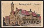 Rothenburg o. T. Rathaus Künstler Steinzeichnu