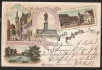 Litho Pulsnitz Ratskeller Rietschel Denkmal