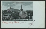 Gera Untermhaus und Schloss 1899 Mondschein AK