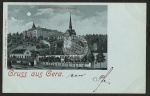 Gera Untermhaus und Schloss 1899 Mondschein AK 