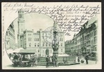 Zittau Markt mit Rathaus Brunnen 1901