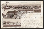 Litho Königsbrück v. Bahnhof Hotel z. schwarze