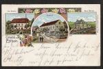 Litho Löthain Gasthof Alte Neue Schule 1901