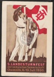 Chemnitz 5. Landesturnfest 1930 Webekarte