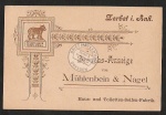 Zerbst Vertreterkarte Mühlenbein & Nagel 1894 