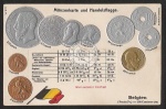 Münzprägekarte Belgien Gold Silber 