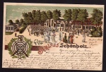 Berlin Litho Schloss Schönholz 1899 super