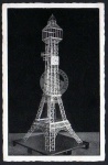 Eifelturm Strohuhr nur aus Strohhalmen 1936