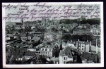Flensburg 1925 Blick zum Bahnhof Zug Waggon