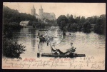 Rochlitz 1901 Partie an d. MuldeTretboot Boot