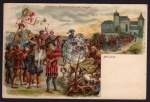 Litho Mylau Rückkehr Karl s von der Jagd 1900