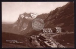 Kleine Scheidegg Bahnhof Gleise Zug Wetterhorn