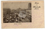Karlsruhe Marktplatz mit Rathaus 1915