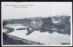 Grodno v Russen zerstörte Brücke 1916 Feldpost
