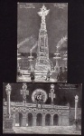 2 AK Wien 1908 Obelisk Aspernplatz Illumination