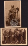 2 AK russische Typen Pilgerinnen 1917 Bettler