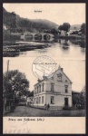Falkenau Sa. Fichtners Restaurant 1913 Brücke