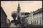 Elstra Schulstraße Kirche Schulhaus 1920