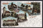 Creba Kreba Litho Kirche Schloß Gasthaus 1900