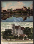 2 AK Bad Ronneburg Schloss mit Baderteich Schloss