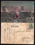 Jena 1908 Neujahrsfeier Marktplatz Feuer