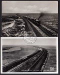 2 AK Sylt Hindenburg Damm 1931 Eisenbahn Zug Lok