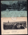 2 AK Eberswalde Promenade Brücke Panorama 1898