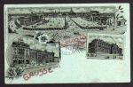 Leipzig 1900 Litho Cafe Bauer Bibliothek