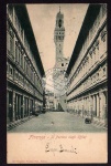 Firenze Il Portico degli Uffizi 1902 Florenz