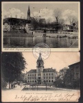 2 AK Halle S. Kais. Post Vollbild 1906 Krug zum