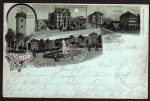 Gera 1898 Ferber Turm Zabel Schule Litho