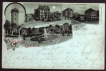 Gera 1898 Ferber Turm Zabel Schule Litho 