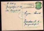 Ganzsache Grüngräbchen über Königsbrück Landpost
