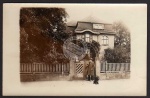 Neumünster 1935 Fotokarte Villa Hund