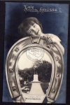 Nossen 1906 Bismarckdenkmal Hufeisen Mädchen