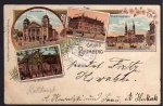 Bromberg Litho 1903 Post Schleuse Bydgoszcz