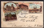 Bromberg Litho 1903 Post Schleuse Bydgoszcz 