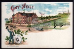 Burgstädt Litho 1900 Gut Heil Wettinhain