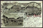 Chemnitz 1900 Bahnhof Neumarkt Litho