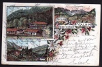 Schliersee Forsthaus Valepp Kapelle Litho 1900 