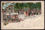 Litho Aschersleben Kaffeegarten Restaurant 1903